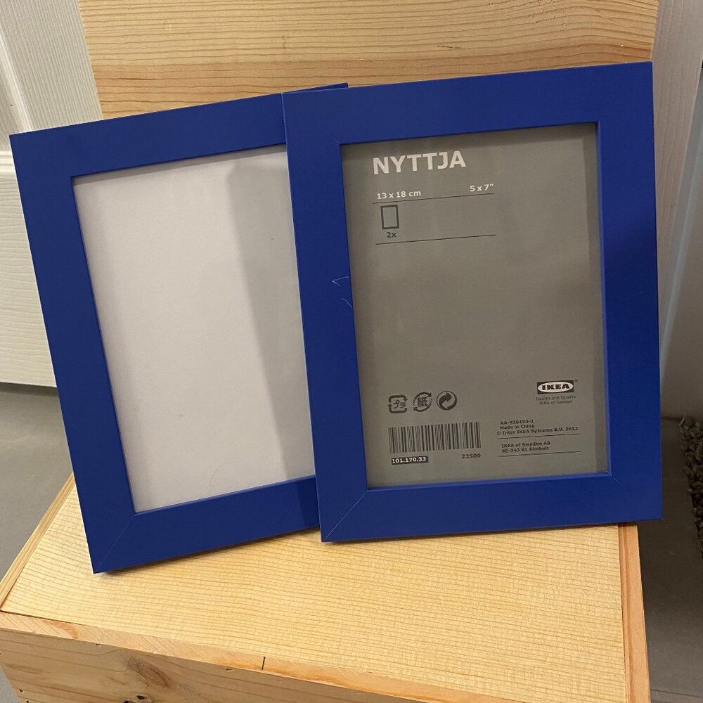 Ikea 5"X7" picture frame. Blue. 2.